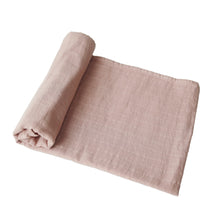 Load image into Gallery viewer, Muslin Swaddle Blanket Organic Cotton (Blush)

