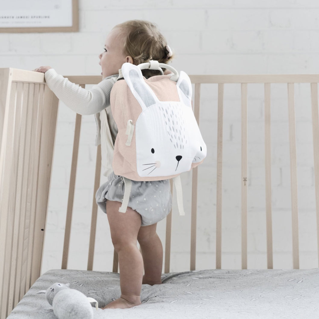 Toddler backpack - Pink bunny