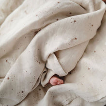 Load image into Gallery viewer, Muslin Swaddle Blanket Organic Cotton (Stars)
